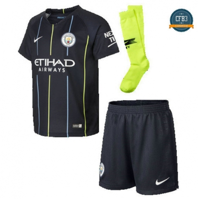 Camiseta Manchester City 2ª Equipación Junior Negro 2018