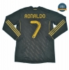 Camiseta 2011-12 Real Madrid 2ª Equipación Manga Larga Negro 7 Ronaldo