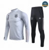 Cfb3 Camisetas 20208 - Chándal Alemania Equipación Gris/Blanco Cremallera Mitad 2020/2021