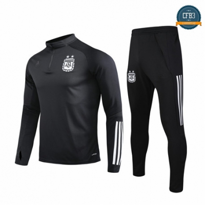 Cfb3 Camisetas 20210 - Chándal Argentina Equipación Negro Cremallera Mitad 2020/2021