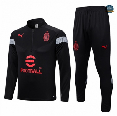 Nuevas Cfb3 Camiseta Chándal AC Milan Equipación Negro 2022/2023