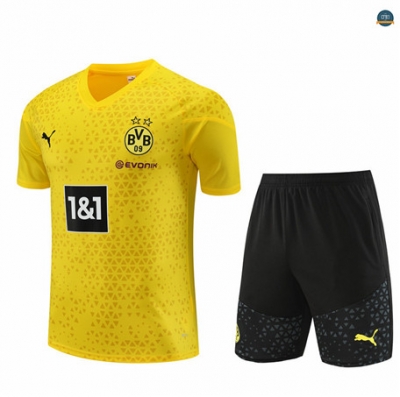 Diseñar Cfb3 Camiseta Entrenamiento Borussia Dortmund + Pantalones Cortos Equipación Amarillo 2023/2024