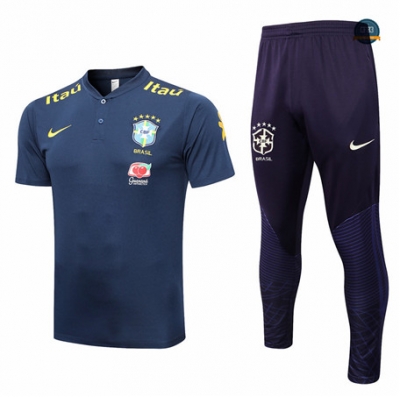 Diseñar Cfb3 Camiseta Entrenamiento Brasil + Pantalones Equipación Azul 2022/2023