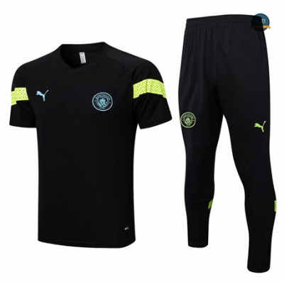 Diseñar Cfb3 Camiseta Entrenamiento Manchester City + Pantalones Equipación Negro 2022/2023
