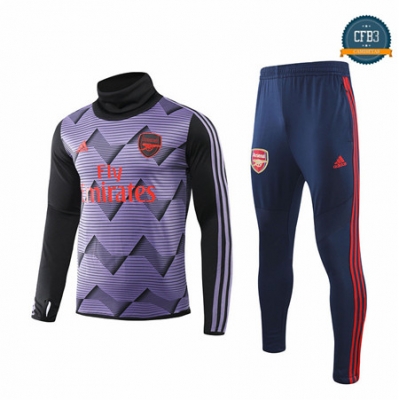 Cfb3 Camisetas D073 Chandal Arsenal Púrpura Negro/Azul Oscuro 2019/2020 Cuello alto