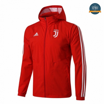 Cfb3 Camisetas D265 Chaqueta Rompevientos Juventus Rojo/Negro Sombrero 2019/2020