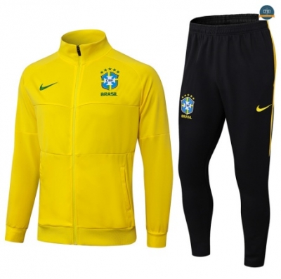 Buscar Chaqueta Chándal Fútbol Brasil Equipación amarillo/negro 2025/2026