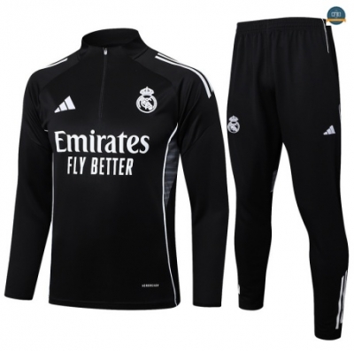Diseño Chándal Fútbol Real Madrid Equipación negro/Blanco 2025/2026