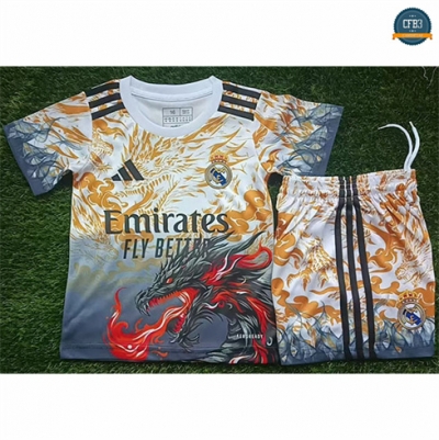 Camiseta futbol Real Madrid Niño Equipación Negro Dragons 2025/2026