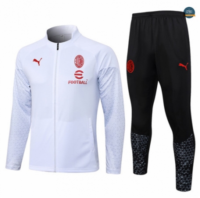 Cfb3 Camiseta Chaqueta Chándal AC Milan Equipación Blanco 2024/2025