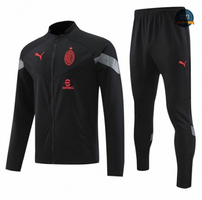 Cfb3 Camiseta Chaqueta Chandal AC Milan Equipación Negro 2022/2023 f152