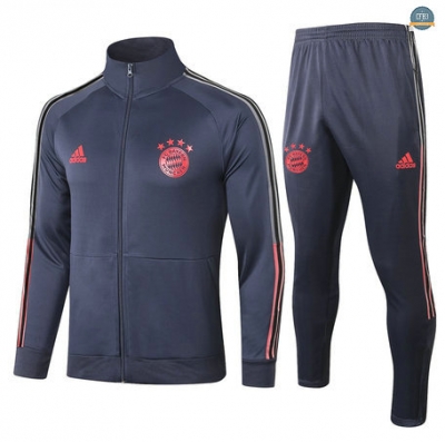 Cfb3 Chaqueta Chandal Bayern Munich Equipación Azul Oscuro 2020/2021 Cuello alto