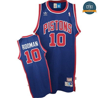 cfb3 camisetas Dennis Rodman, Detroit Pistons [Azul]