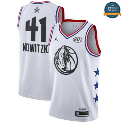 cfb3 camisetas Dirk Nowitzki - 2019 All-Star Blanco