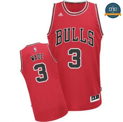 cfb3 camisetas Dwyane Wade, Chicago Bulls [Roja]