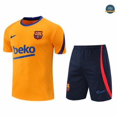Cfb3 Camiseta Barcelona + Pantalones Equipación Naranja/Azul Profundo 2022/2023 C423