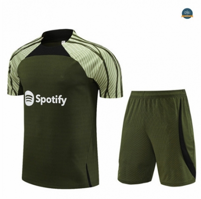 Nuevas Cfb3 Camiseta Entrenamiento Barcelona + Pantalones Cortos Equipación Ejercito verde 2023/2024 replicas