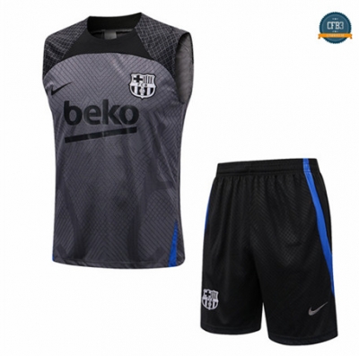 Cfb3 Camiseta Entrenamiento Barcelona Chaleco + Pantalones Equipación Gris 2022/2023 f324