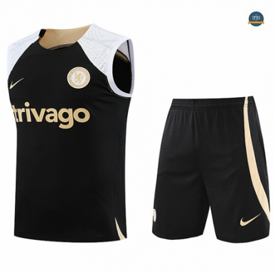 Nuevas Cfb3 Camiseta Entrenamiento Chelsea Chaleco Pantalones Equipación Negro 2023/2024 replicas