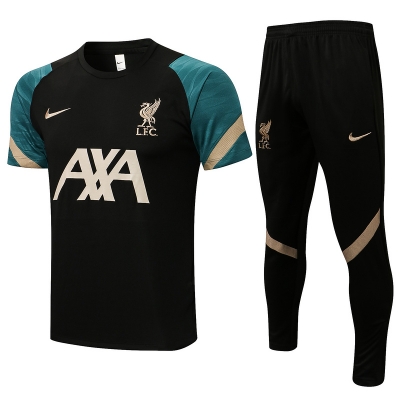 Cfb3 Camiseta Entrenamiento Liverpool + Pantalones Equipación Negro 2021/2022