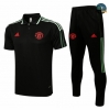 Cfb3 Camiseta Manchester United POLO + Pantalones Equipación Negro/Verde 2021/2022