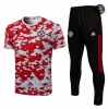 Cfb3 Camisetas Entrenamiento Manchester United + Pantalones Equipación Rojo/Blanco 2021/2022
