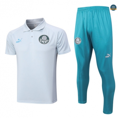 Comprar Cfb3 Camiseta Entrenamiento Palmeiras Polo + Pantalones Equipación Gris 2023/2024 baratas