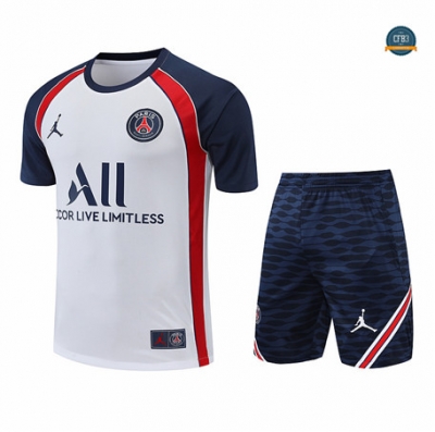 Cfb3 Camiseta Paris Paris Saint Germain + Pantalones Equipación Blanco/Azul 2022/2023 C486
