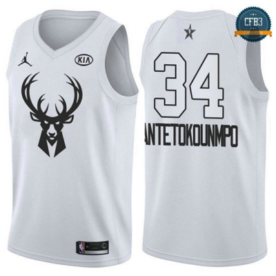 cfb3 camisetas Giannis Antetokounmpo - 2018 All-Star Blanco