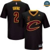 cfb3 camisetas Kyrie Irving, Cleveland Cavaliers - Negro Sleeve Swingman