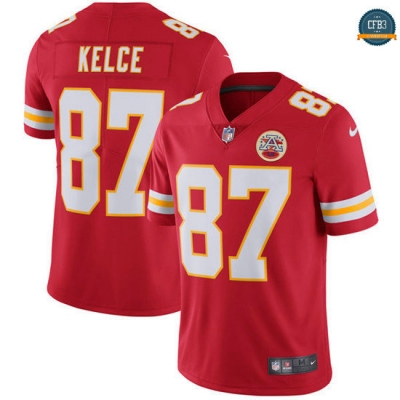 cfb3 camisetas Travis Kelce, Kansas City Chiefs - Rojo Vapor