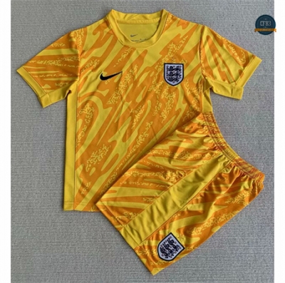 Cfb3 Camiseta futbol Inglaterra Niño Portero Equipación Amarillo 2024/2025