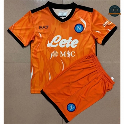 Cfb3 Camiseta Napoli Niños Portero Equipación Naranja 2021/2022