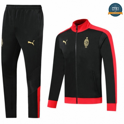 Cfb3 Chaqueta Chandal AC Milan Negro/Rojo 2019/2020