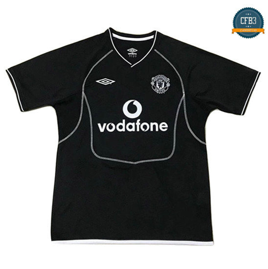 Camisetas 2000-2002 Manchester United Equipación Negro