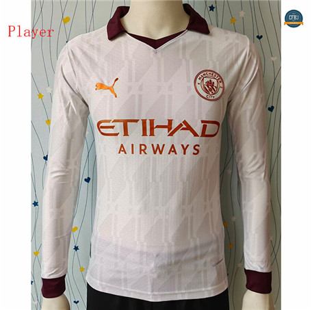 Camiseta futbol Player Version Manchester City Player 2ª Equipación Manga larga 2023/2024