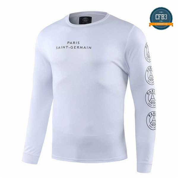 Cfb3 Camisetas Sudadera Training PSG Jordan Blanco 2019/2020 Cuello Redondo