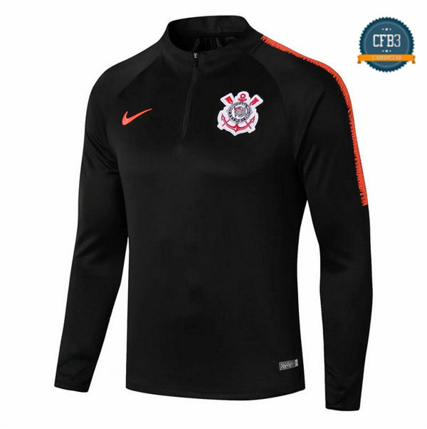 Cfb3 Camisetas Sudadera Cremallera Mitad Corinthians Negro 2019/2020