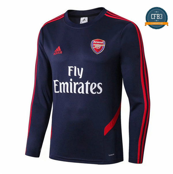 Cfb3 Camisetas Sudadera Training Arsenal Azul Oscuro/Rojo 2019/2020 Cuello Redondo