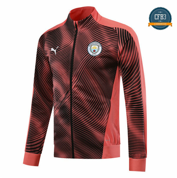 Cfb3 Camisetas Chaqueta Sudadera Manchester City Rosa/Negro 2019/2020