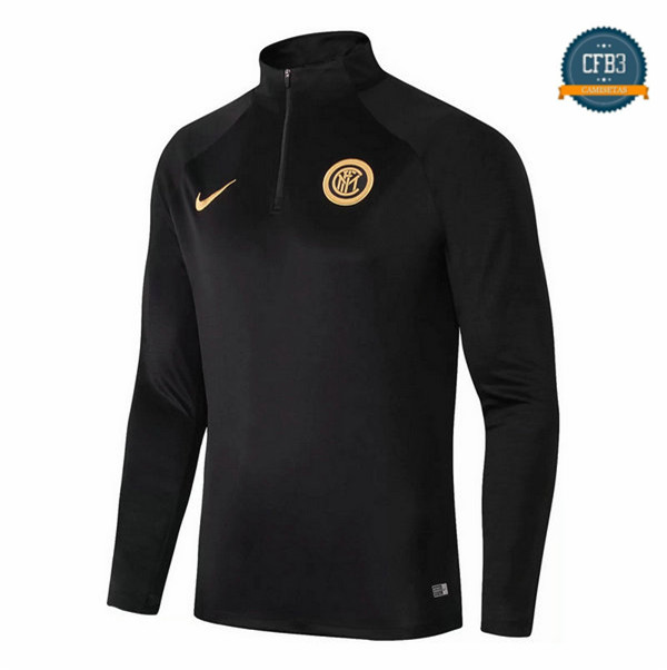 Cfb3 Camisetas Sudadera Cremallera Mitad Inter Milan Negro 2019/2020