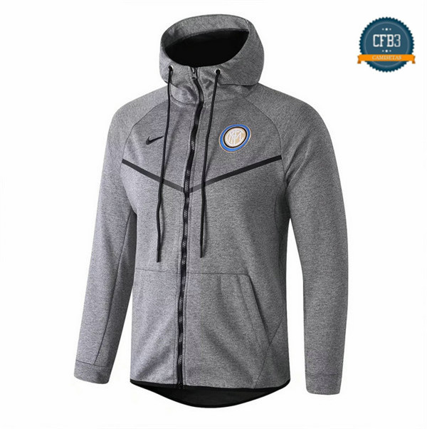 Cfb3 Camisetas Chaqueta Sudadera Inter Milan Gris oscuro 2018/2019 Sombrero