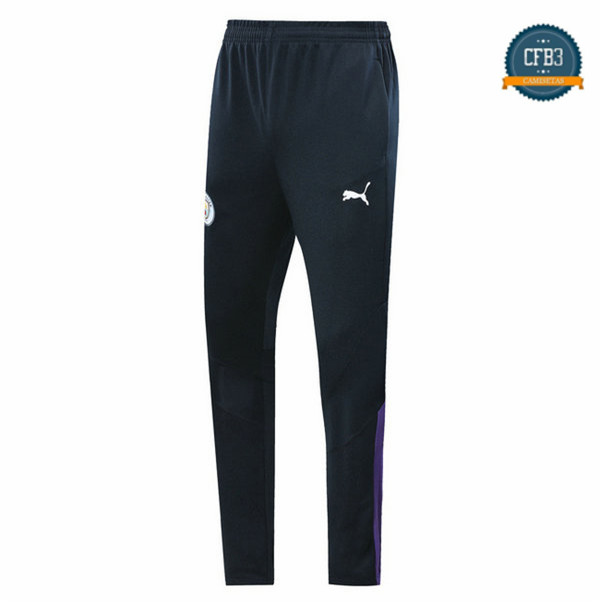 Cfb3 Camisetas Pantalón chándal Manchester City Negro/Púrpura 2019/2020