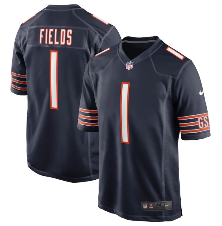 Cfb3 Camisetas Justin Fields, Chicago Bears - Navy