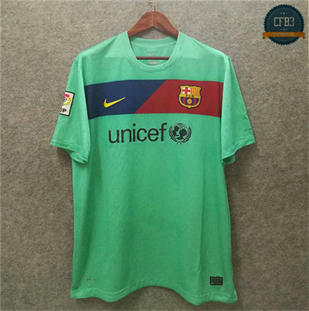 Camiseta Retro 2010-2011 Barcelona 2ª Verde
