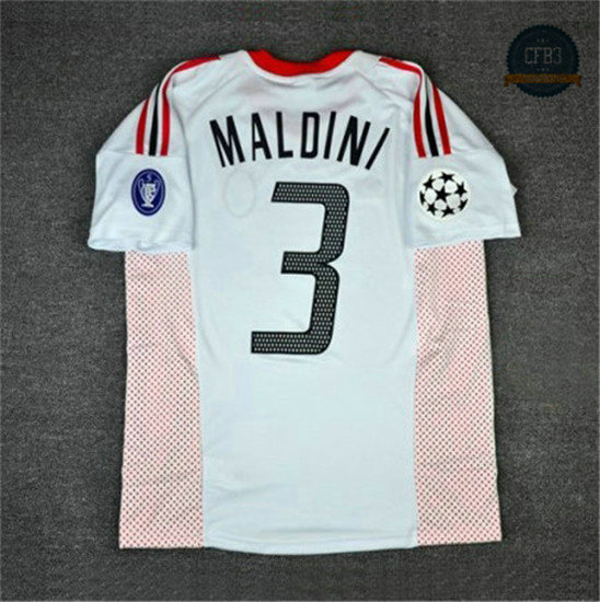 Camiseta 2002-03 AC Milan 2ª Equipación (3 Paolo Maldini)