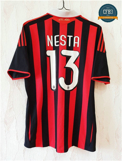 Camiseta 2009-10 AC Milan 1ª Equipación (13 Nesta)