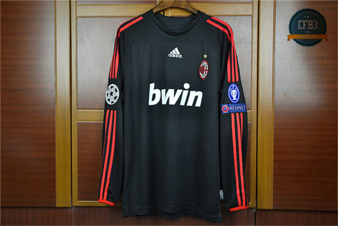 Camiseta 2009-10 AC Milan Manga Larga 3ª Equipación