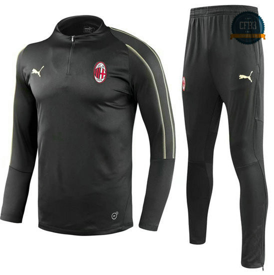 Chándal AC Milan Negro 2018 Cuello alto