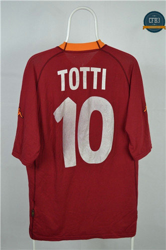 Camiseta 2000-01 AS Roma 1ª Equipación (10 Totti)